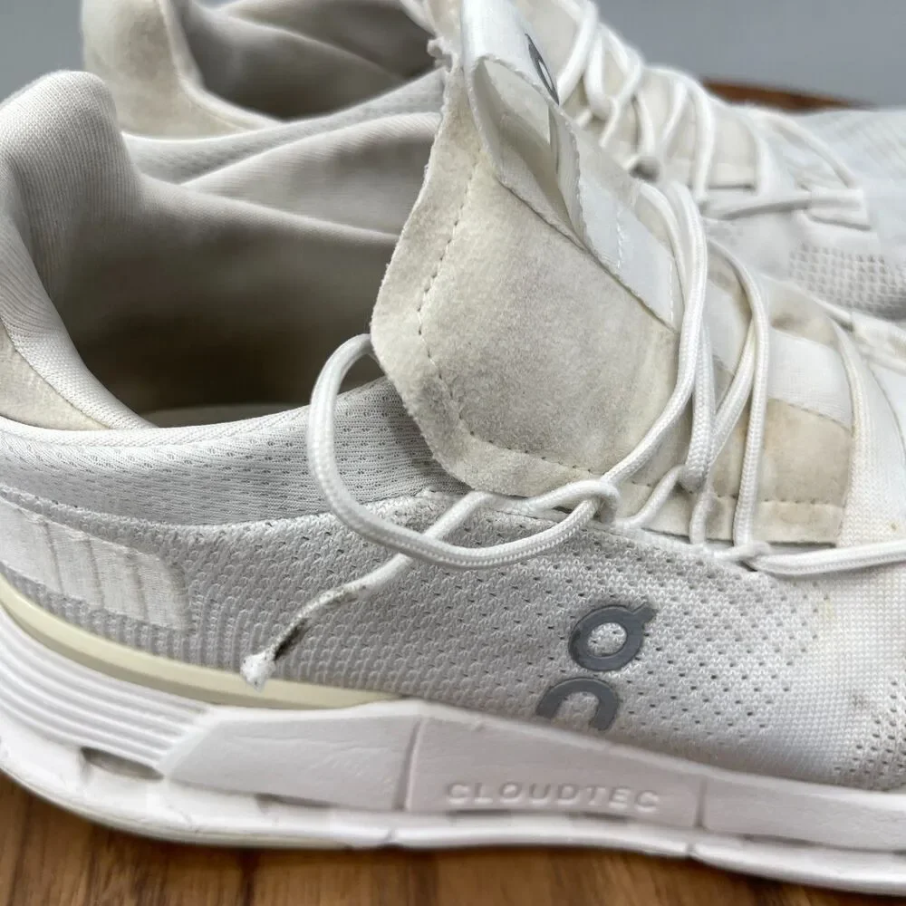 On Cloudnova Shoes Womens Size 9 White Running Comfort Walking Trainers Sneakers